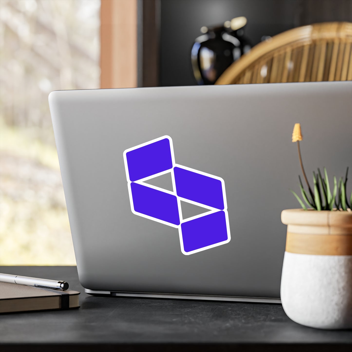Custom Kiss-Cut Vinyl Decals - Stylish Purple Design for Home & Office Decor